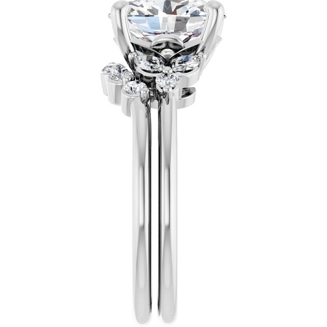 14K White Gold 10x8 mm Oval Engagement Ring with 2.5 ct Oval E VVS1 Lab Diamond – Size 4.5 - Image 9